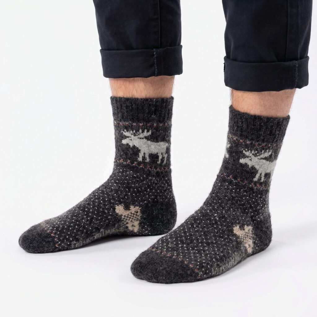 Merino vilnas zeķes WHITE DEAR, WoolLando