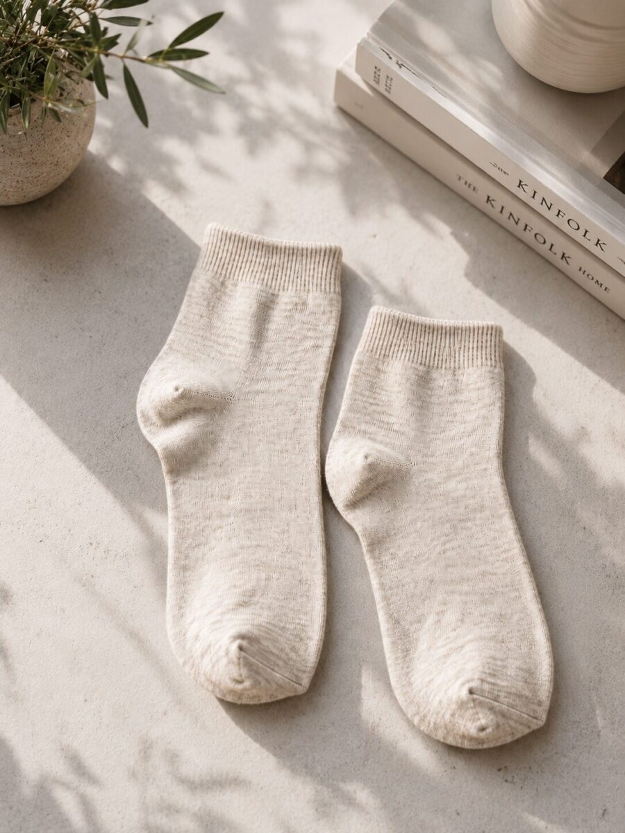 Dabīgās šķiedras īsās zeķes LINAS, WoolLando