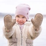 Bērnu jēra vilnas brūni dūraiņi ar aukliņu, Zaffiro