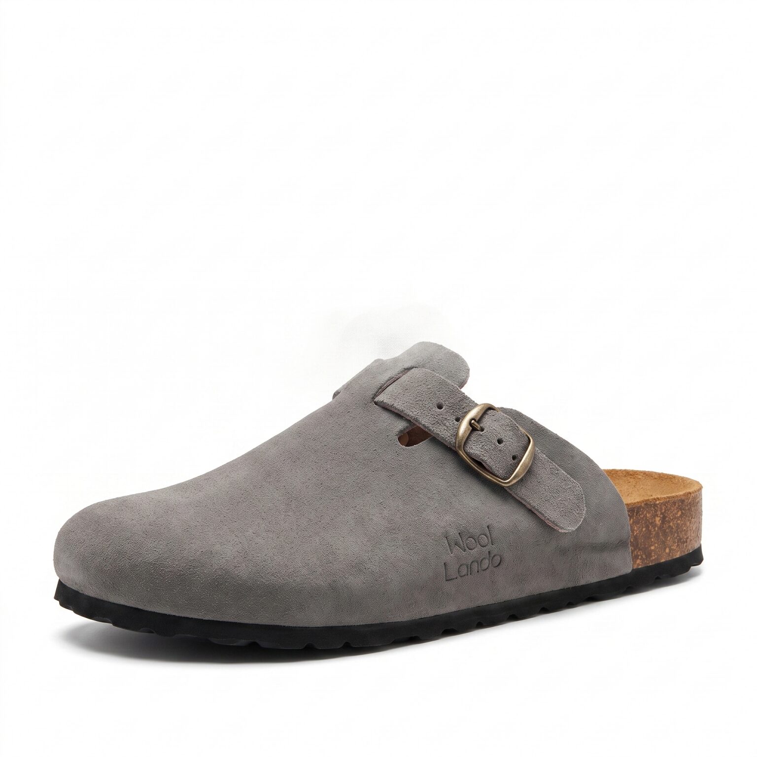 Pilkas dabīgās ādas čības/sandales, WoolLando UNISEX
