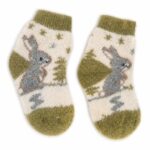 Bērnu merīnvilnas zeķes BUNNY, WoolLando