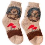 Bērnu merīnvilnas zeķes HEDGEHOG, WoolLando