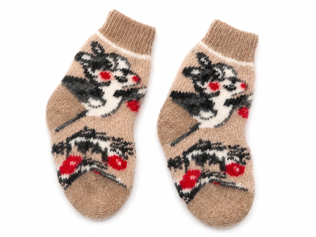 Bērnu merīnvilnas zeķes BUNNY, WoolLando