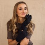 Sieviešu merīnovilnas pirkstaiņi BLACK, WoolLando