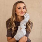 Sieviešu merīnovilnas pirkstaiņi GREY, WoolLando