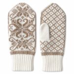 Sieviešu merīnovilnas dūraiņi WHITE SNOWFLAKE, WoolLando